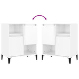 Sideboards 2 pcs High Gloss White 60x35x70 cm Engineered Wood - Close-Up Angle