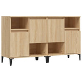 Sideboards 2 pcs Sonoma Oak 60x35x70 cm Engineered Wood - Front View