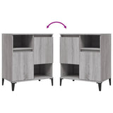 Sideboards 2 pcs Grey Sonoma 60x35x70 cm Engineered Wood