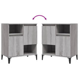 Sideboards 2 pcs Grey Sonoma 60x35x70 cm Engineered Wood - Rear View