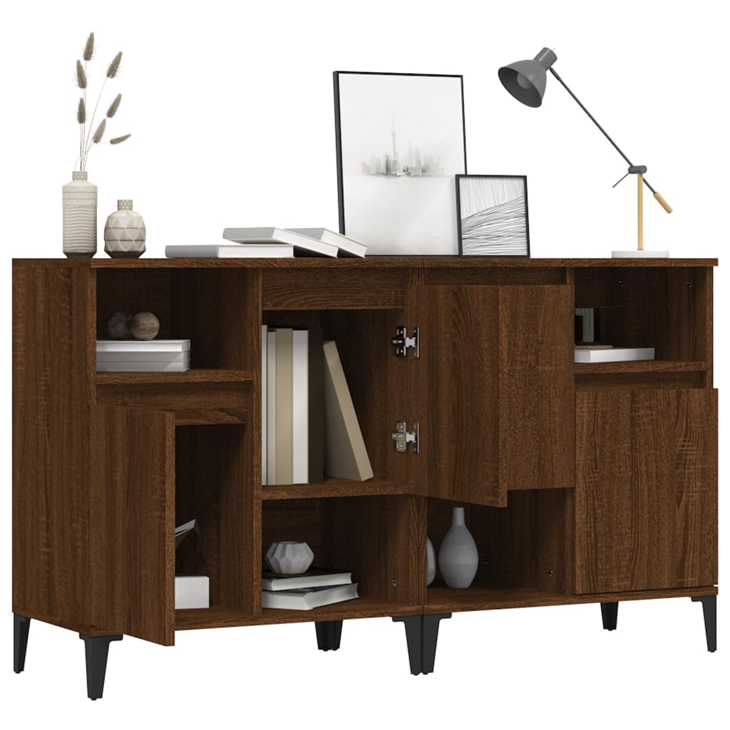 Sideboards 2 pcs Brown Oak 60x35x70 cm Engineered Wood