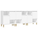Sideboards 3 pcs White 60x35x70 cm Engineered Wood - Front View