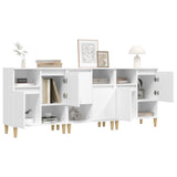 Sideboards 3 pcs White 60x35x70 cm Engineered Wood - Top-Down View
