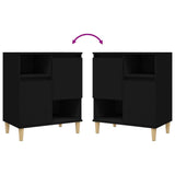 Sideboards 3 pcs Black 60x35x70 cm Engineered Wood