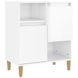 Sideboards 3 pcs High Gloss White 60x35x70 cm Engineered Wood - 45-Degree Angle