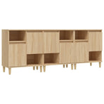 Sideboards 3 pcs Sonoma Oak 60x35x70 cm Engineered Wood