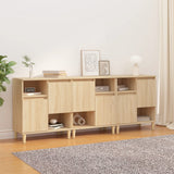 Sideboards 3 pcs Sonoma Oak 60x35x70 cm Engineered Wood