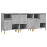 Sideboards 3 pcs Concrete Grey 60x35x70 cm Engineered Wood - Front View
