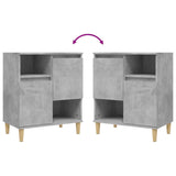 Sideboards 3 pcs Concrete Grey 60x35x70 cm Engineered Wood - Close-Up Angle
