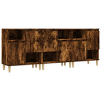 Sideboards 3 pcs Smoked Oak 60x35x70 cm Engineered Wood