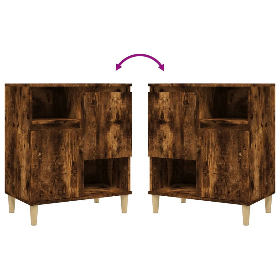 Sideboards 3 pcs Smoked Oak 60x35x70 cm Engineered Wood