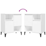 Sideboards 3 pcs White 60x35x70 cm Engineered Wood - Close-Up Angle