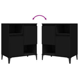 Sideboards 3 pcs Black 60x35x70 cm Engineered Wood