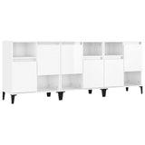 Sideboards 3 pcs High Gloss White 60x35x70 cm Engineered Wood - Front View