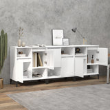 Sideboards 3 pcs High Gloss White 60x35x70 cm Engineered Wood - Side View