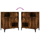 Sideboards 3 pcs Smoked Oak 60x35x70 cm Engineered Wood - Close-Up Angle