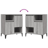 Sideboards 3 pcs Grey Sonoma 60x35x70 cm Engineered Wood - Close-Up Angle