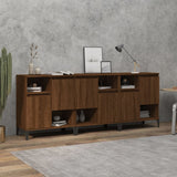 Sideboards 3 pcs Brown Oak 60x35x70 cm Engineered Wood
