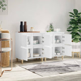Sideboards 2 pcs White 60x35x70 cm Engineered Wood - Side View