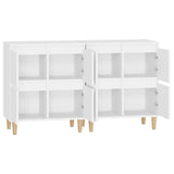 Sideboards 2 pcs White 60x35x70 cm Engineered Wood - Close-Up Angle