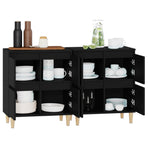 Sideboards 2 pcs Black 60x35x70 cm Engineered Wood