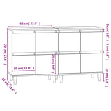 Sideboards 2 pcs Black 60x35x70 cm Engineered Wood - Extra Image