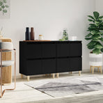 Sideboards 2 pcs Black 60x35x70 cm Engineered Wood
