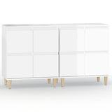 Sideboards 2 pcs High Gloss White 60x35x70 cm Engineered Wood