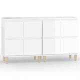 Sideboards 2 pcs High Gloss White 60x35x70 cm Engineered Wood - Front View