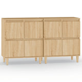 Sideboards 2 pcs Sonoma Oak 60x35x70 cm Engineered Wood