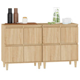 Sideboards 2 pcs Sonoma Oak 60x35x70 cm Engineered Wood - Top-Down View