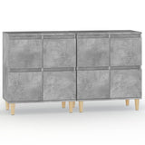 Sideboards 2 pcs Concrete Grey 60x35x70 cm Engineered Wood - Front View
