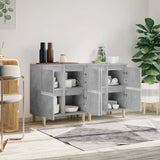Sideboards 2 pcs Concrete Grey 60x35x70 cm Engineered Wood - Side View