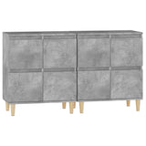 Sideboards 2 pcs Concrete Grey 60x35x70 cm Engineered Wood - Rear View