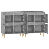 Sideboards 2 pcs Concrete Grey 60x35x70 cm Engineered Wood - Close-Up Angle