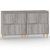 Sideboards 2 pcs Grey Sonoma 60x35x70 cm Engineered Wood - Front View