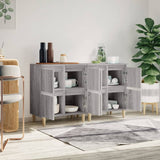 Sideboards 2 pcs Grey Sonoma 60x35x70 cm Engineered Wood - Side View
