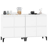 Sideboards 2 pcs White 60x35x70 cm Engineered Wood - Top-Down View