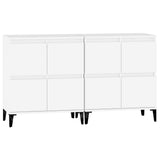 Sideboards 2 pcs White 60x35x70 cm Engineered Wood - Rear View