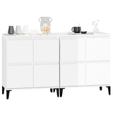 Sideboards 2 pcs High Gloss White 60x35x70 cm Engineered Wood - Top-Down View