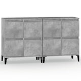 Sideboard 2 pcs Concrete Grey 60x35x70 cm Engineered Wood - Front View