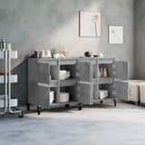 Sideboard 2 pcs Concrete Grey 60x35x70 cm Engineered Wood - Side View