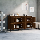 Sideboards 2 pcs Brown Oak 60x35x70 cm Engineered Wood - Side View