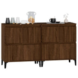 Sideboards 2 pcs Brown Oak 60x35x70 cm Engineered Wood - Top-Down View