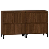 Sideboards 2 pcs Brown Oak 60x35x70 cm Engineered Wood - Rear View