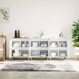 Sideboards 3 pcs White 60x35x70 cm Engineered Wood - Side View