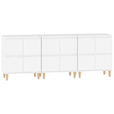 Sideboards 3 pcs White 60x35x70 cm Engineered Wood - Rear View