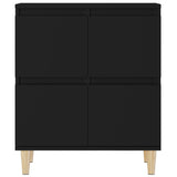 Sideboards 3 pcs Black 60x35x70 cm Engineered Wood - Low Angle