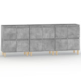 Sideboards 3 pcs Concrete Grey 60x35x70 cm Engineered Wood