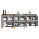 Sideboards 3 pcs Grey Sonoma 60x35x70 cm Engineered Wood